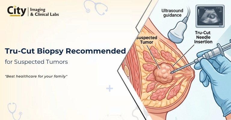When is a Tru-Cut Biopsy Recommended for Suspected Tumors?
